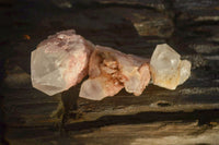 Natural Pink Hematoid Candle Quartz Crystals  x 35 From Madagascar