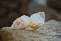 Natural Pink Hematoid Candle Quartz Crystals  x 35 From Madagascar