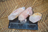 Natural Pink Hematoid Candle Quartz Crystals  x 35 From Madagascar