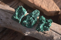 Natural Small Chatoyant Silky Malachite Specimens  x 35 From Congo