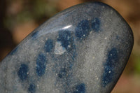 Polished Blue Spotted Spinel Quartz Standing Free Forms x 2 From Madagascar