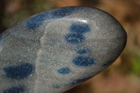 Polished Blue Spotted Spinel Quartz Standing Free Forms x 2 From Madagascar