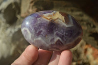 Polished Dream Amethyst Galet / Palm Stones x 12 From Madagascar