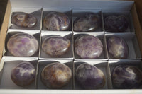 Polished Dream Amethyst Galet / Palm Stones x 12 From Madagascar