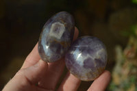 Polished Dream Amethyst Galet / Palm Stones x 12 From Madagascar