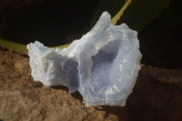 Natural Etched Blue Chalcedony Specimens  x 3 From Nsanje, Malawi