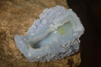 Natural Etched Blue Chalcedony Specimens  x 3 From Nsanje, Malawi