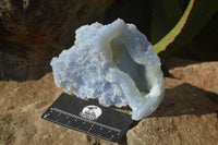 Natural Etched Blue Chalcedony Specimens  x 3 From Nsanje, Malawi