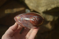 Polished Red Jasper Standing Free Forms  x 3 From Southern Africa