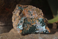 Natural Drusy Chrysocolla & Malachite Dolomite Specimens x 4 From Likasi, Congo