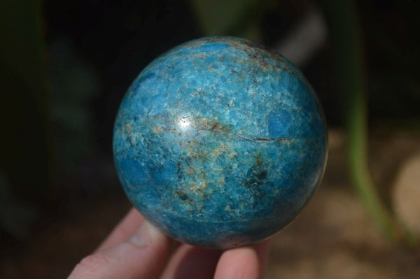 Polished Blue Apatite Spheres  x 3 From Betroka, Madagascar