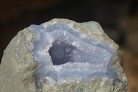 Natural Blue Lace Agate Geode Specimens  x 5 From Nsanje, Malawi