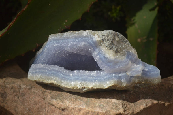 Natural Blue Lace Agate Geode Specimens  x 5 From Nsanje, Malawi