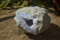 Natural Blue Lace Agate Geode Specimens  x 5 From Nsanje, Malawi