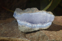 Natural Blue Lace Agate Geode Specimens  x 5 From Nsanje, Malawi