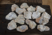 Natural Rough Dendritic White Opal Specimens  x 24 From Namibia