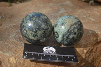 Polished Stromatolite Spheres  x 6 From Madagascar