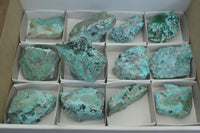 Natural Drusy Chrysocolla & Malachite Dolomite Specimens x 12 From Likasi, Congo