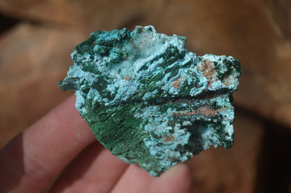 Natural Drusy Chrysocolla & Malachite Dolomite Specimens x 12 From Likasi, Congo