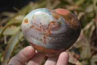 Polished Polychrome Jasper Hearts  x 6 From Mahajanga, Madagascar