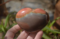 Polished Polychrome Jasper Hearts  x 6 From Mahajanga, Madagascar