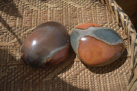 Polished Polychrome Jasper Hearts  x 6 From Mahajanga, Madagascar