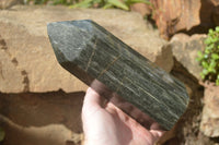 Polished Large Banded Green Fuchsite Quartz Point  x 1 From Madagascar