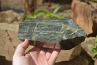 Polished Large Banded Green Fuchsite Quartz Point  x 1 From Madagascar