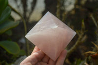 Polished Pink Rose Quartz Pyramids x 2 From Antsirabe, Madagascar