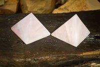 Polished Pink Rose Quartz Pyramids x 2 From Antsirabe, Madagascar