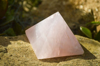 Polished Pink Rose Quartz Pyramids x 2 From Antsirabe, Madagascar