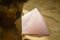 Polished Pink Rose Quartz Pyramids x 2 From Antsirabe, Madagascar