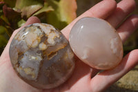 Polished Ocean Flower Agate Gallets  x 12 From Antsahalova, Madagascar