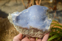 Natural Blue Lace Agate Geode Specimens  x 3 From Nsanje, Malawi