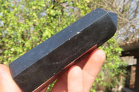 Polished Black Basalt Points  x 6 From Antsirabe, Madagascar