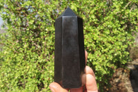 Polished Black Basalt Points  x 6 From Antsirabe, Madagascar