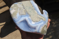 Polished Blue Lace Agate Standing Free Form x 1 From Nsanje, Malawi