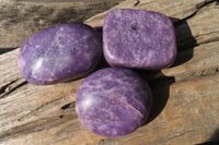 Polished Purple Lepidolite Free Forms  x 5 From Zimbabwe