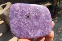 Polished Purple Lepidolite Free Forms  x 5 From Zimbabwe