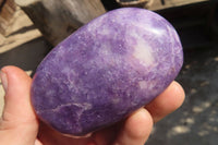 Polished Purple Lepidolite Free Forms  x 5 From Zimbabwe