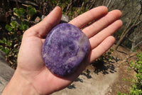 Polished Purple Lepidolite Free Forms  x 5 From Zimbabwe