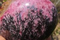 Polished Rhodonite Hearts x 4 From Ambindavato, Madagascar