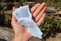 Natural Etched Blue Chalcedony Specimens  x 6 From Nsanje, Malawi