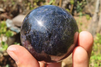 Polished Rare Iolite Spheres x 3 From Ambatofinandrahana, Madagascar