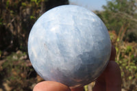 Polished Blue Calcite Spheres  x 4 From Ihadilalana, Madagascar