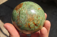 Polished Green Chrysoprase Spheres  x 4 From Madagascar