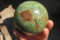 Polished Green Chrysoprase Spheres  x 4 From Madagascar