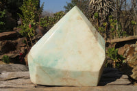 Polished Extra Large Blue Smithsonite Aragonite Point  x 1 From Congo