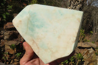 Polished Extra Large Blue Smithsonite Aragonite Point  x 1 From Congo