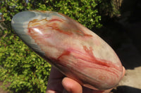 Polished Polychrome Jasper Standing Free Forms  x 2 From Mahajanga, Madagascar